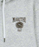 BIG COLLEGE LOGO GRAPHIC HOODIE ZIPUP IN LIGHT HEATHER GREY image 9