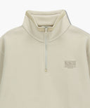 CLASSIC LOGO HALF NECK FLEECE SWEATSHIRT IN IVORY image 9
