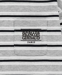 KIDS STRIPE LONG SLEEVE IN HEATHER GREY image 9
