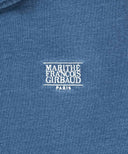 W BACK CLASSIC LOGO CROP HOODIE ZIPUP IN BLUE image 9
