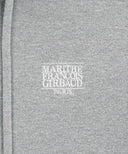 W SMALL CLASSIC LOGO CROP KNIT HOODIE ZIPUP IN HEATHER GREY image 9