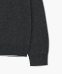 BASIC ROUND NECK CARDIGAN IN CHARCOAL GREY image 9