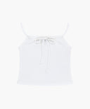 W CRINKLE SLEEVELESS + CARDIGAN SET IN WHITE image 9