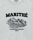 WINERY APPLIQUE LOGO OVER FIT SWEATSHIRT IN LIGHT HEATHER GREY image 9