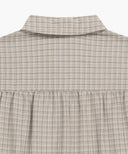 W PATTERN SHEER SHIRT IN GREY PINK image 15