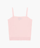 W SMALL CLASSIC LOGO HALF KNIT CARDIGAN SET UP IN LIGHT PINK image 9