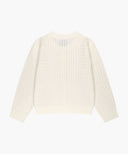 KIDS W POINTELLE KNIT CARDIGAN IN IVORY image 9