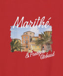 W AEROCOOL RESORT GRAPHIC TEE IN RED image 9