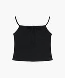 W CRINKLE SLEEVELESS + CARDIGAN SET IN BLACK image 9