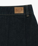 W DENIM PLEATED MIDI SKIRT IN INDIGO image 12