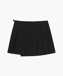 W LAYERED PLEATS SKIRT PANTS IN BLACK image 9