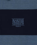 WASHED DENIM COLLAR LONG SLEEVE TEE IN BLUE image 9