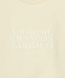 W CLASSIC LOGO CROP SWEATSHIRT IN IVORY image 9