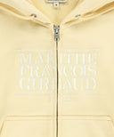 W CLASSIC LOGO CROP HOODIE ZIPUP IN BUTTER image 9