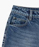 W WIDE FIT VINTAGE WASHED DENIM PANTS IN BLUE image 12