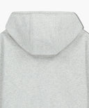 W LACE APPLIQUE CROP HOODIE ZIPUP IN LIGHT HEATHER GREY image 9