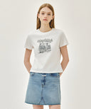 [REGEN] W FRENCH FRUIT SHOP GRAPHIC TEE IN WHITE image 11