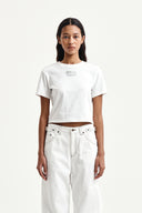 LABEL POINT LETTERING CROP TOP IN WHITE image 11