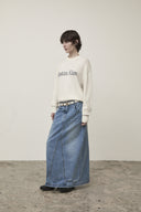 COLOR TRIM LINE LOGO PULLOVER IN IVORY image 10