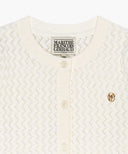 KIDS W POINTELLE KNIT CARDIGAN IN IVORY image 10