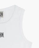 W RIBBON CLASSIC LOGO SLEEVELESS IN WHITE image 10