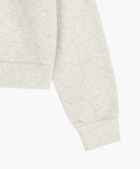 W CLASSIC LOGO CROP SWEATSHIRT IN OATMEAL image 10