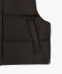 W CLASSIC LOGO CROP DOWN VEST IN DARK BROWN image 10