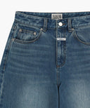W WIDE DENIM PANTS IN BLUE image 11