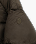 W REGULAR LOGO HOODED CROP DOWN JACKET IN BROWN image 10