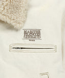 W CROP SHEARLING DENIM JACKET IN ECRU image 10