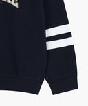 KIDS STRIPE POINT COLLAR SWEATSHIRT IN NAVY image 10