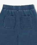 W EMBROIDERY CLASSIC LOGO SWEAT PANTS IN BLUE