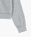 W CLASSIC LOGO CROP SWEATSHIRT IN HEATHER GREY image 10