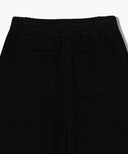 W EMBROIDERY CLASSIC LOGO SWEAT PANTS IN BLACK
