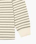 STRIPE PIQUE LONG SLEEVE TEE IN IVORY image 10