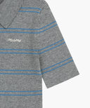 W STRIPE HALF ZIP UP SLIM KNIT IN MELANGE GRAY image 10