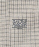 W PATTERN SHEER SHIRT IN GREY PINK image 16