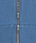 W BACK CLASSIC LOGO CROP HOODIE ZIPUP IN BLUE image 10