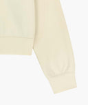 W CLASSIC LOGO CROP SWEATSHIRT IN IVORY image 10