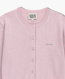 W HALF KNIT ROUND NECK CARDIGAN SET UP IN PINK image 10