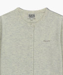W HALF KNIT ROUND NECK CARDIGAN SET UP IN OATMEAL image 12