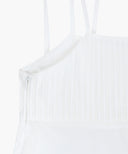 W PINTUCK CAMISOLE BLOUSE IN WHITE image 10