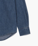 LOGO DENIM SHIRT IN BLUE image 10