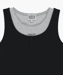 W LAYERED SLEEVELESS IN BLACK image 10
