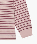 STRIPE PIQUE LONG SLEEVE TEE IN PINK image 10