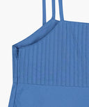 W PINTUCK CAMISOLE BLOUSE IN BLUE image 10
