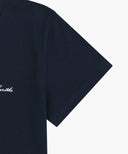 W SMALL LETTERING SLIM CROP TEE IN NAVY image 10