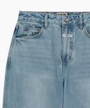 W HIGH STRAIGHT DENIM PANTS IN LIGHT BLUE image 10