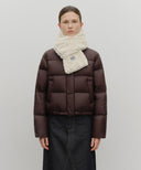CLASSIC LOGO FUR MUFFLER IN LIGHT BEIGE image 4