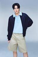 SMALL LOGO WASHED PIQUE TOP FOR MEN IN CHARCOAL GREY image 12